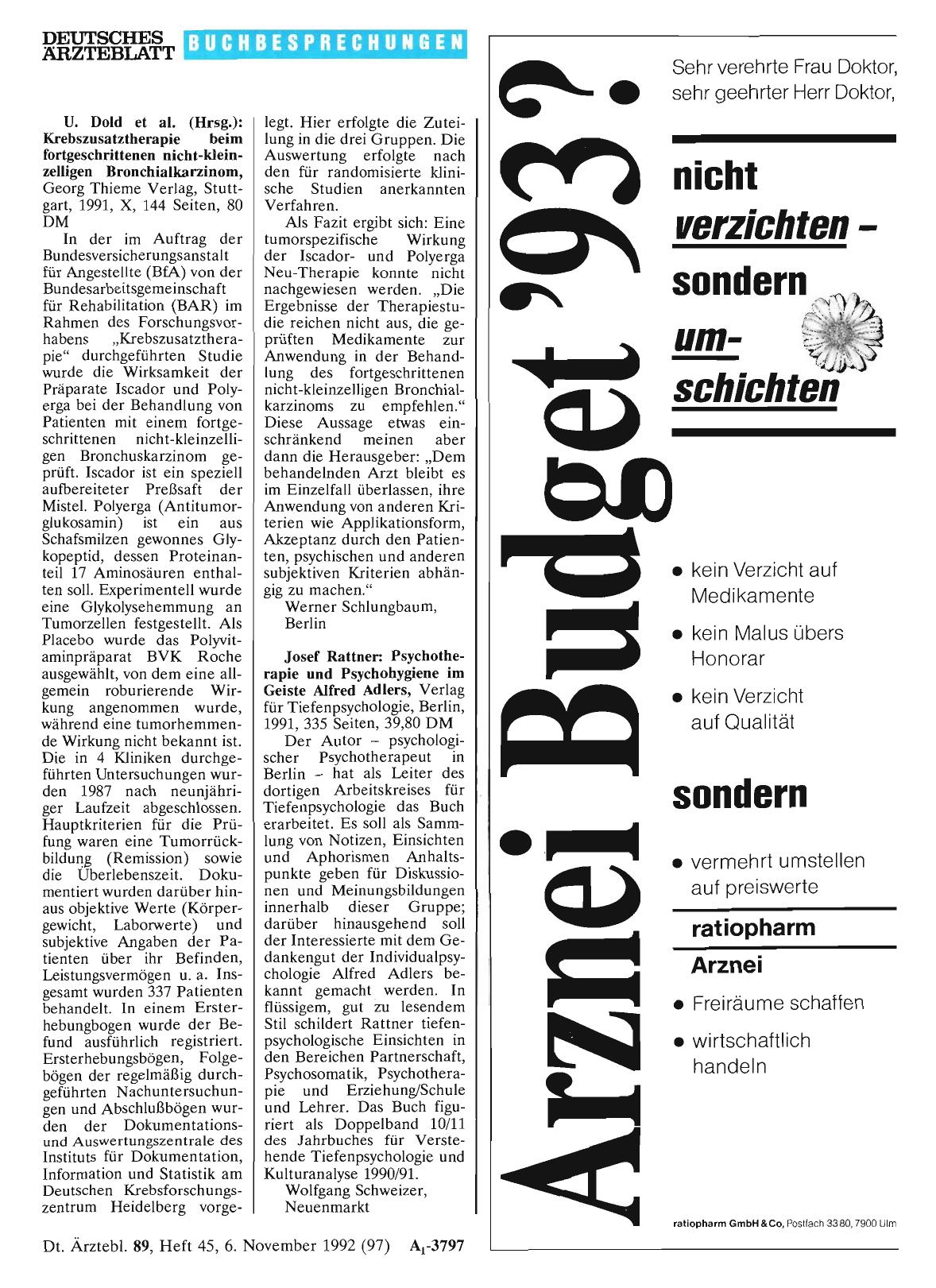 Vorschauseite 1: U. Dold et al. (Hrsg. ): Krebszusatztherapie beim fortgeschrittenen nicht-kleinzelligen Bronchialkarzinom