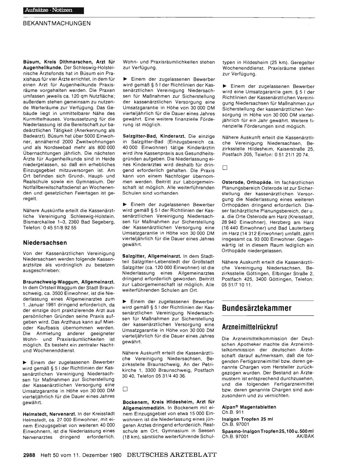 Vorschauseite 1: Bundesärztekammer: Arzneimittelrückruf