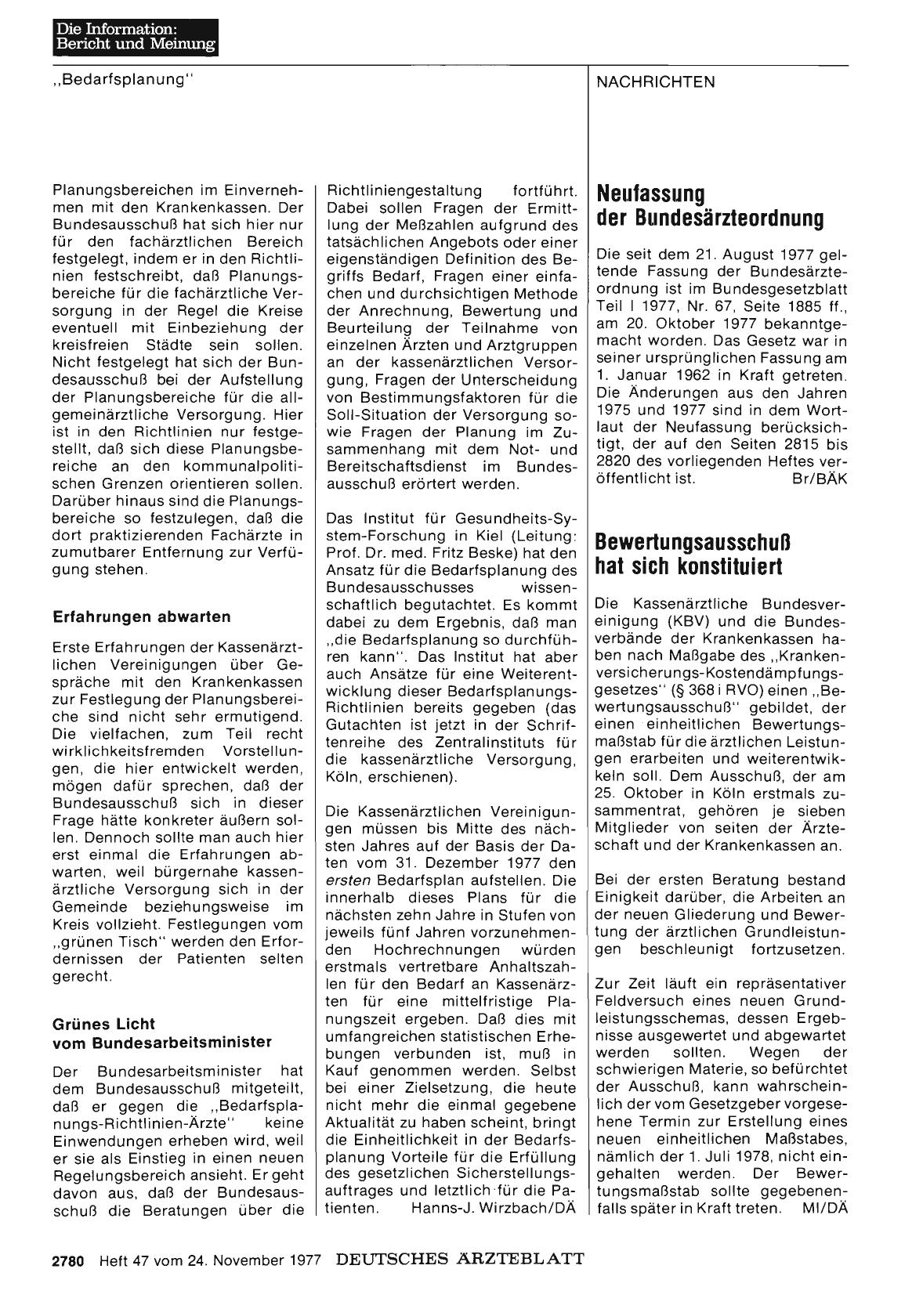 Vorschauseite 1: Neufassung der Bundesärzteordnung