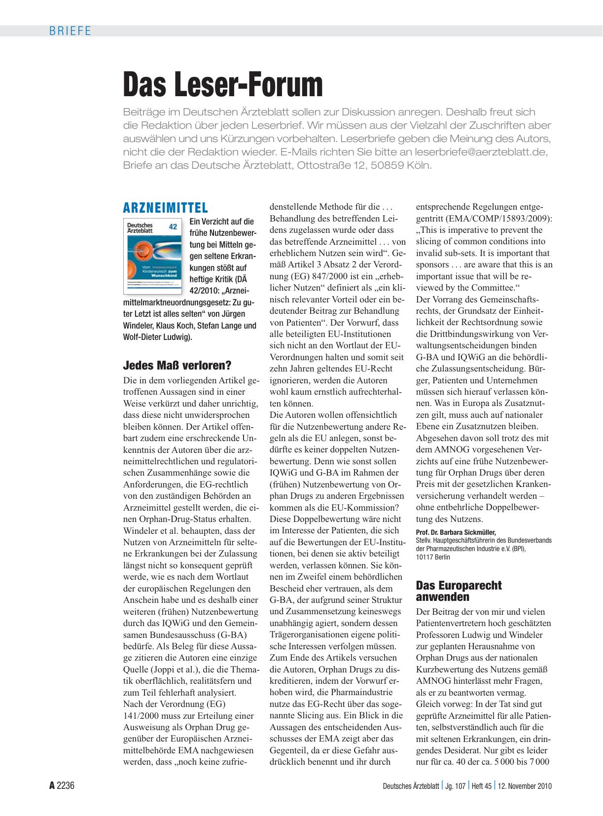 Vorschauseite 1: Arzneimittel: Jedes Maß verloren?