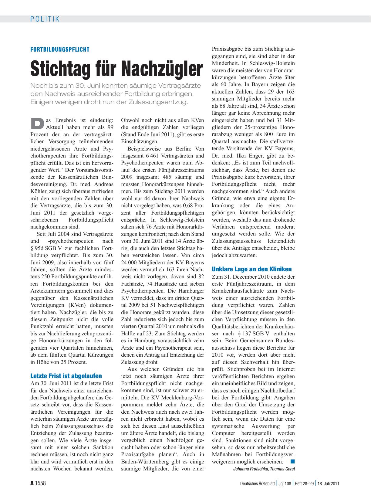 Vorschauseite 1: Fortbildungspflicht: Stichtag für Nachzügler