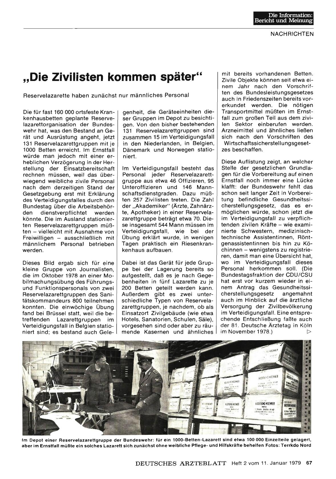 Vorschauseite 1: „Die Zivilisten kommen später”