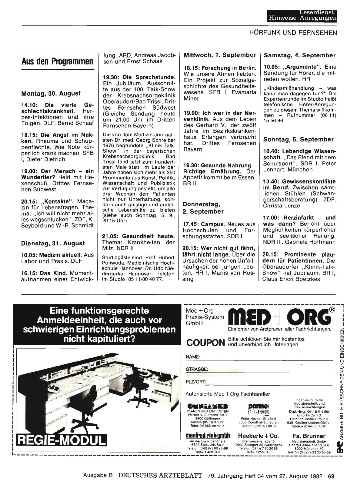 Vorschauseite 1: Aus den Programmen