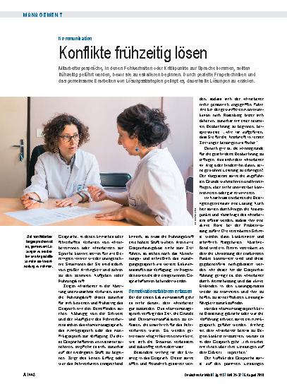 Vorschauseite 1: Kommunikation: Konflikte frühzeitig lösen