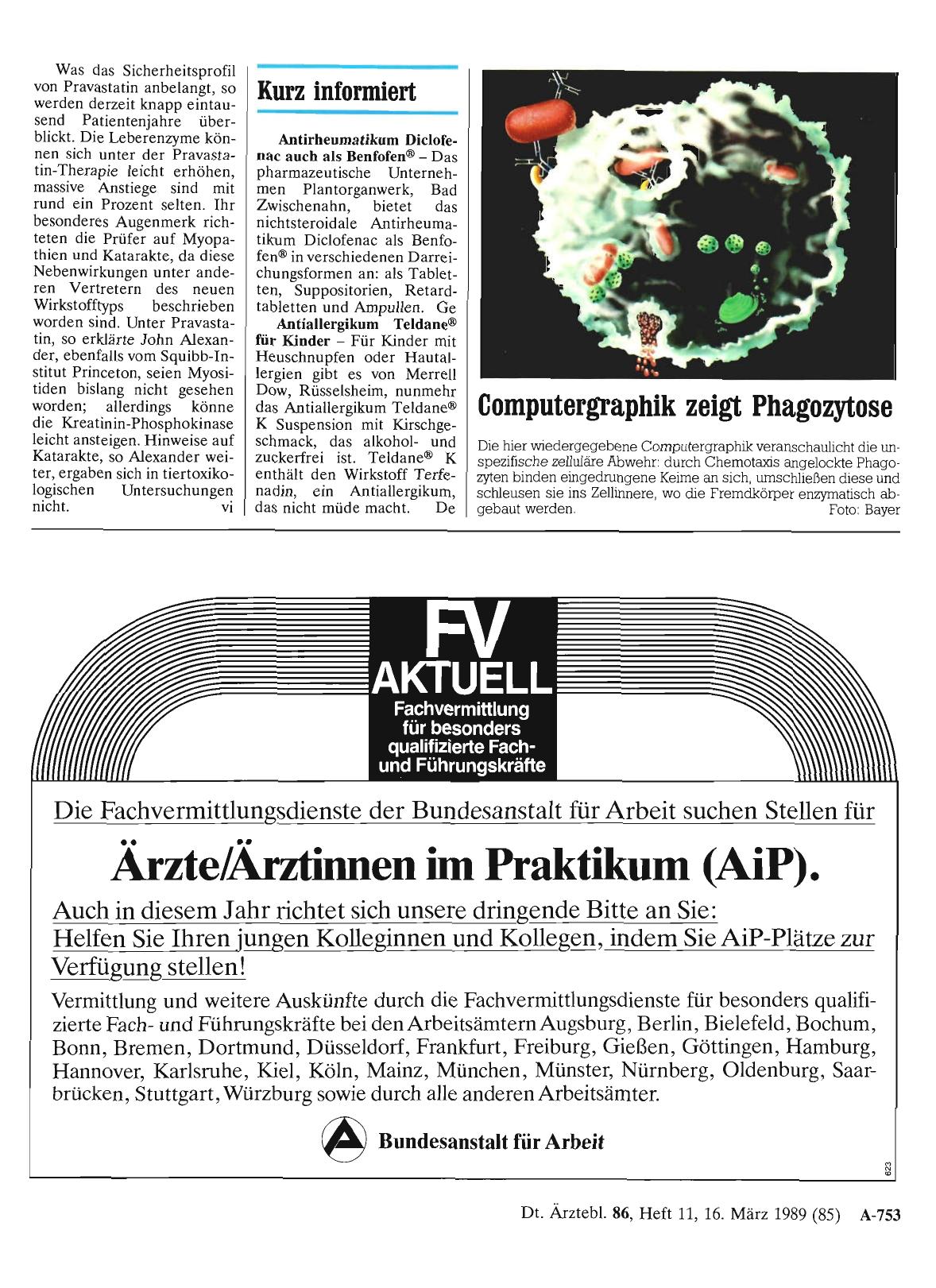 Vorschauseite 1: Computergraphik zeigt Phagozytose
