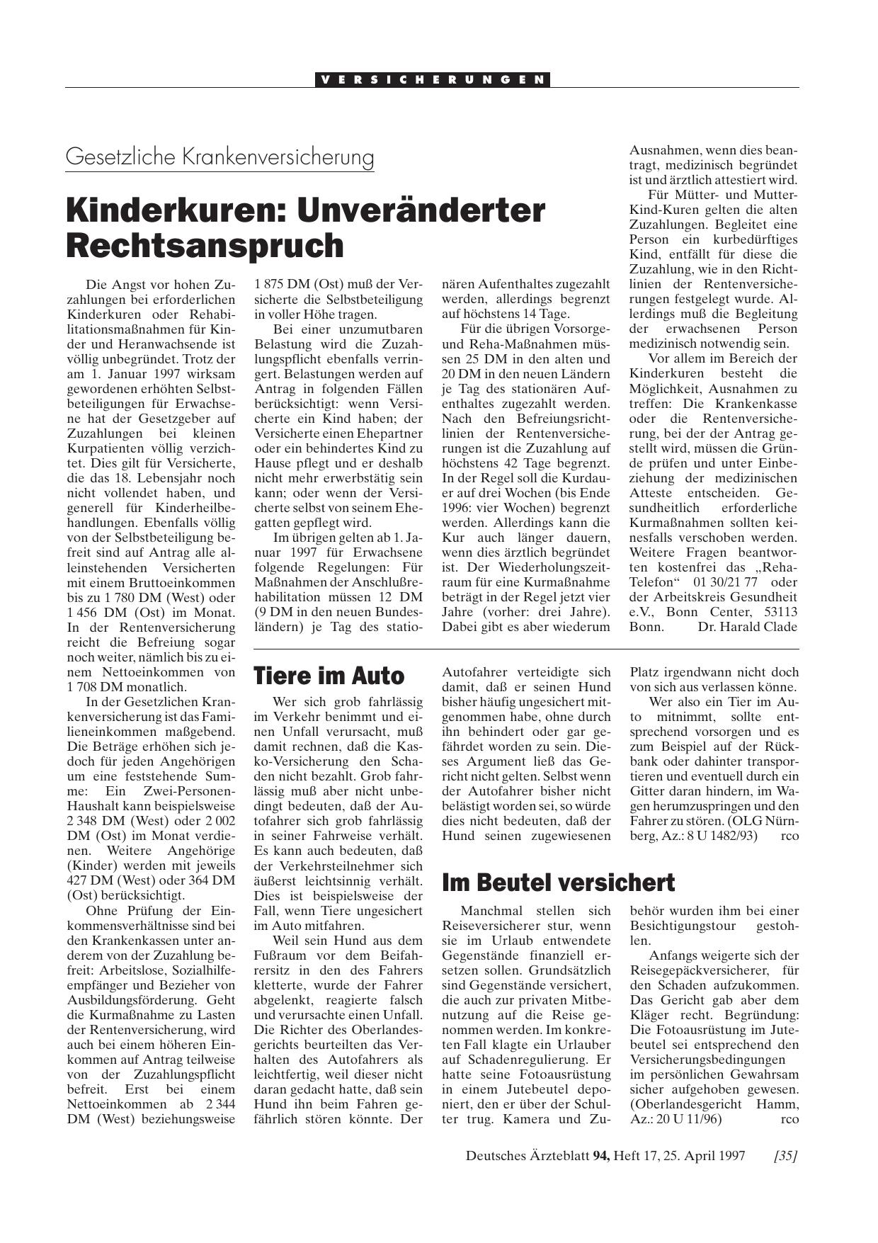 Vorschauseite 1: Gesetzliche Krankenversicherung – Kinderkuren: Unveränderter Rechtsanspruch