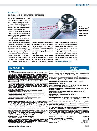 Vorschauseite 1: Heilmittelbedarf: Sieben weitere Erkrankungen aufgenommen