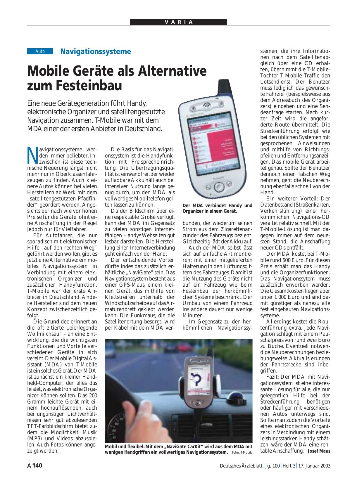 Vorschauseite 1: Navigationssysteme: Mobile Geräte als Alternative zum Festeinbau
