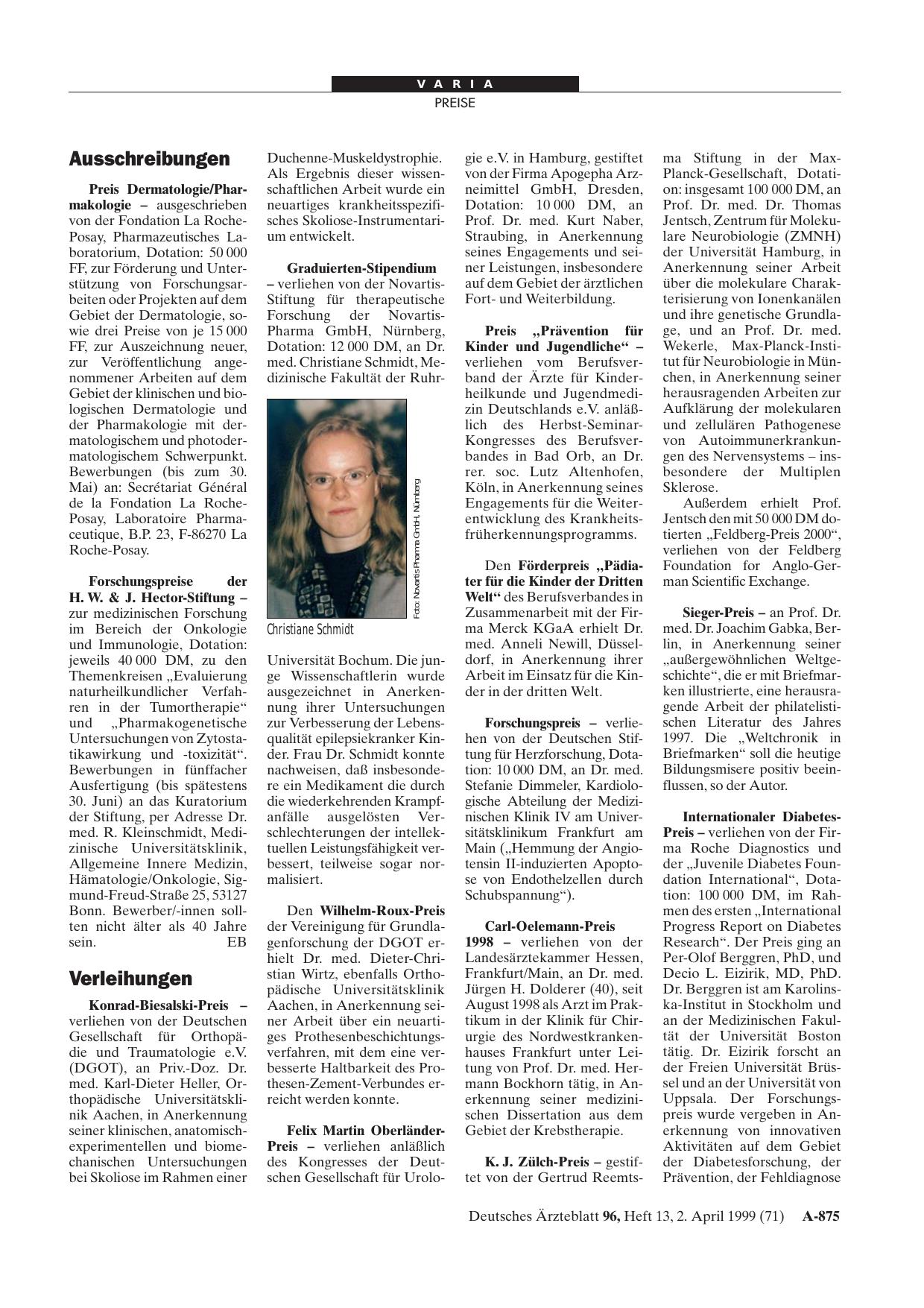 Vorschauseite 1: Ausschreibungen