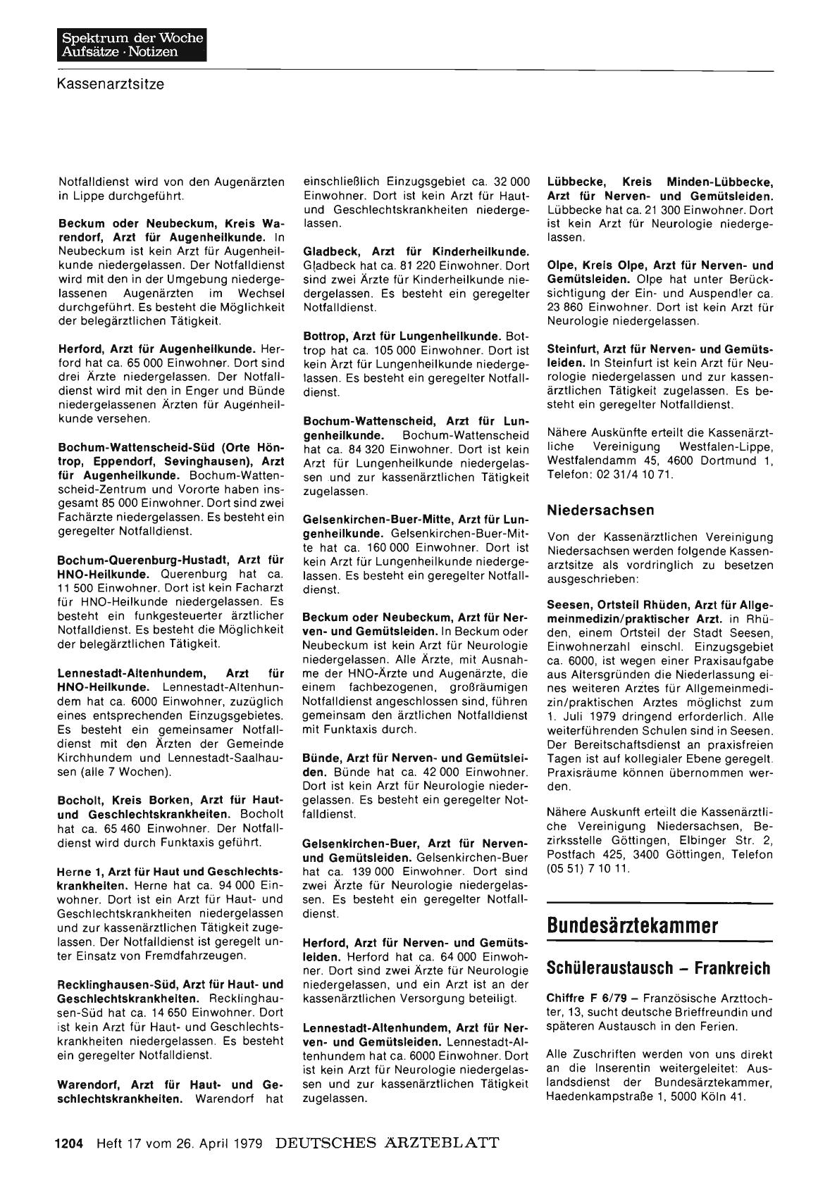 Vorschauseite 1: Bundesärztekammer
