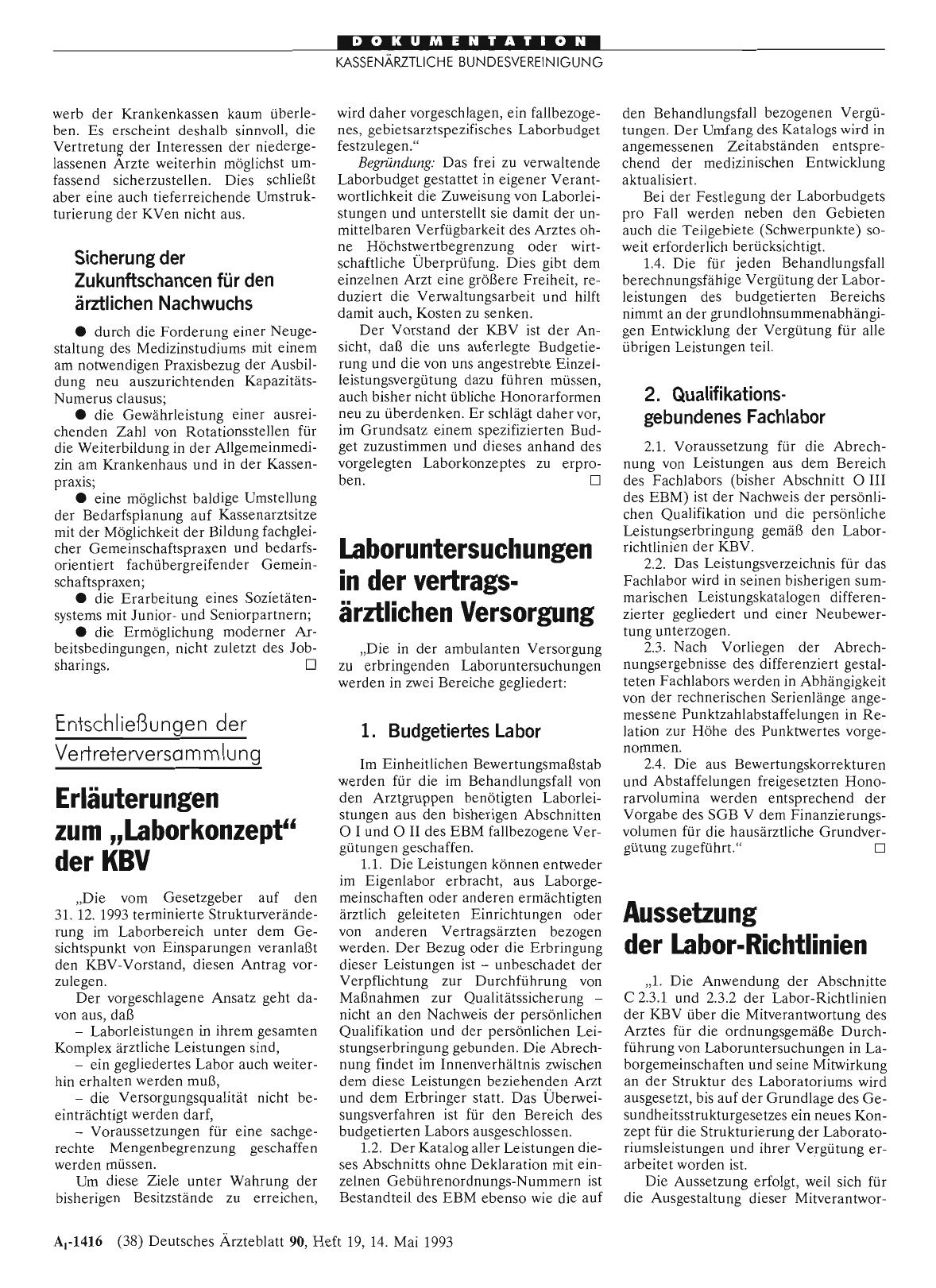 Vorschauseite 1: Entschließungen der Vertreterversammlung