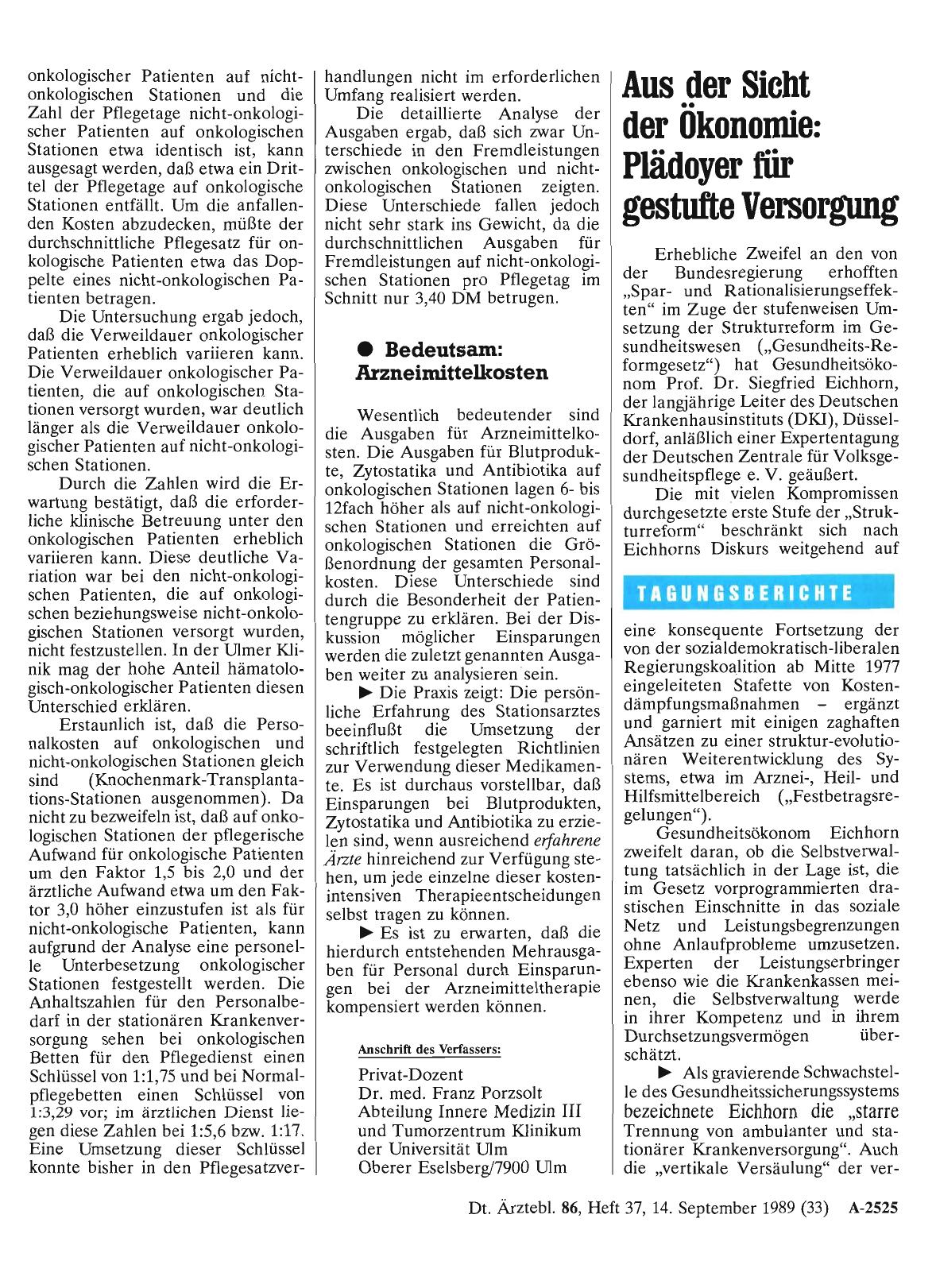Vorschauseite 1: Aus der Sicht der Ökonomie: Plädoyer für gestufte Versorgung