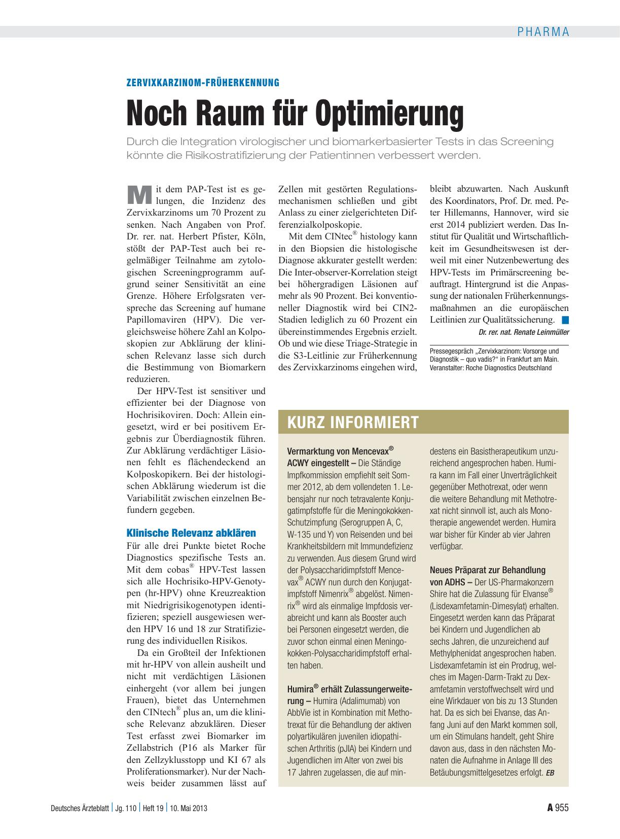 Vorschauseite 1: Kurz informiert
