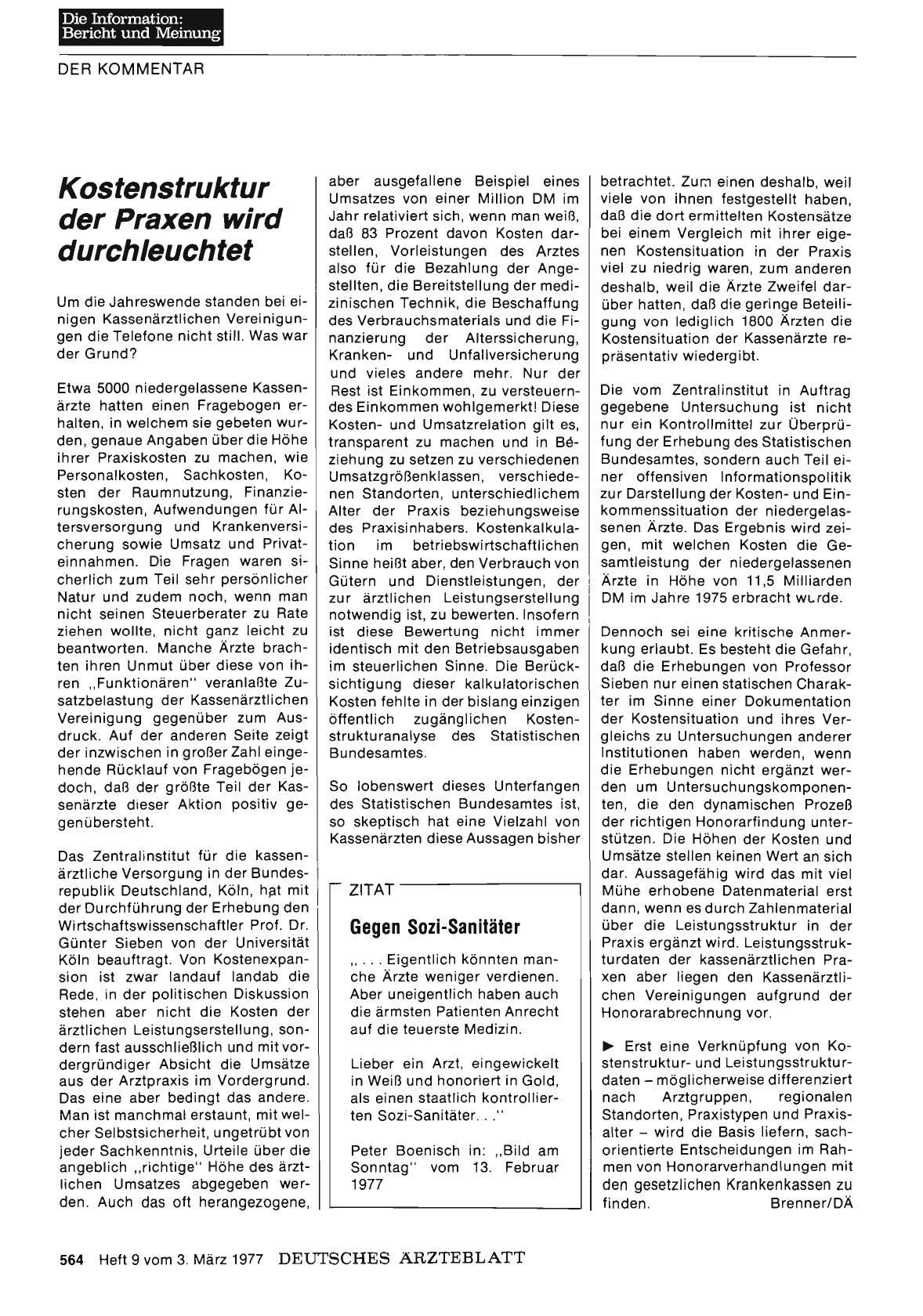 Vorschauseite 1: Gegen Sozi-Sanitäter