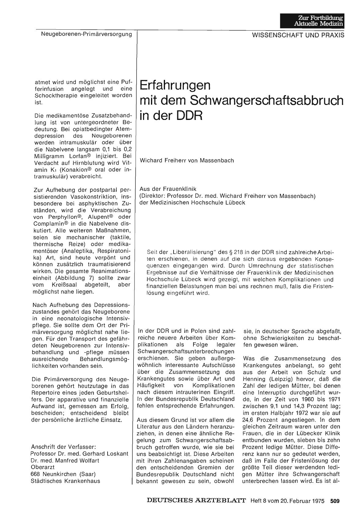 Vorschauseite 1: Erfahrungen mit dem Schwangerschaftsabbruch in der DDR