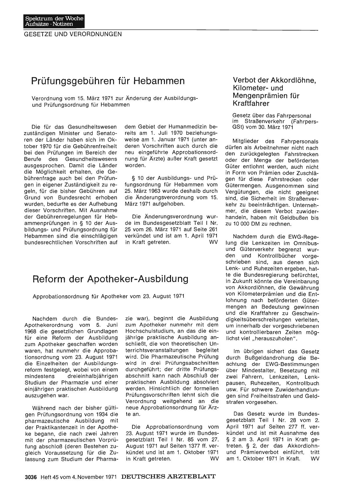 Vorschauseite 1: Verbot der Akkordlöhne, Kilometerund Mengenprämien für Kraftfahrer