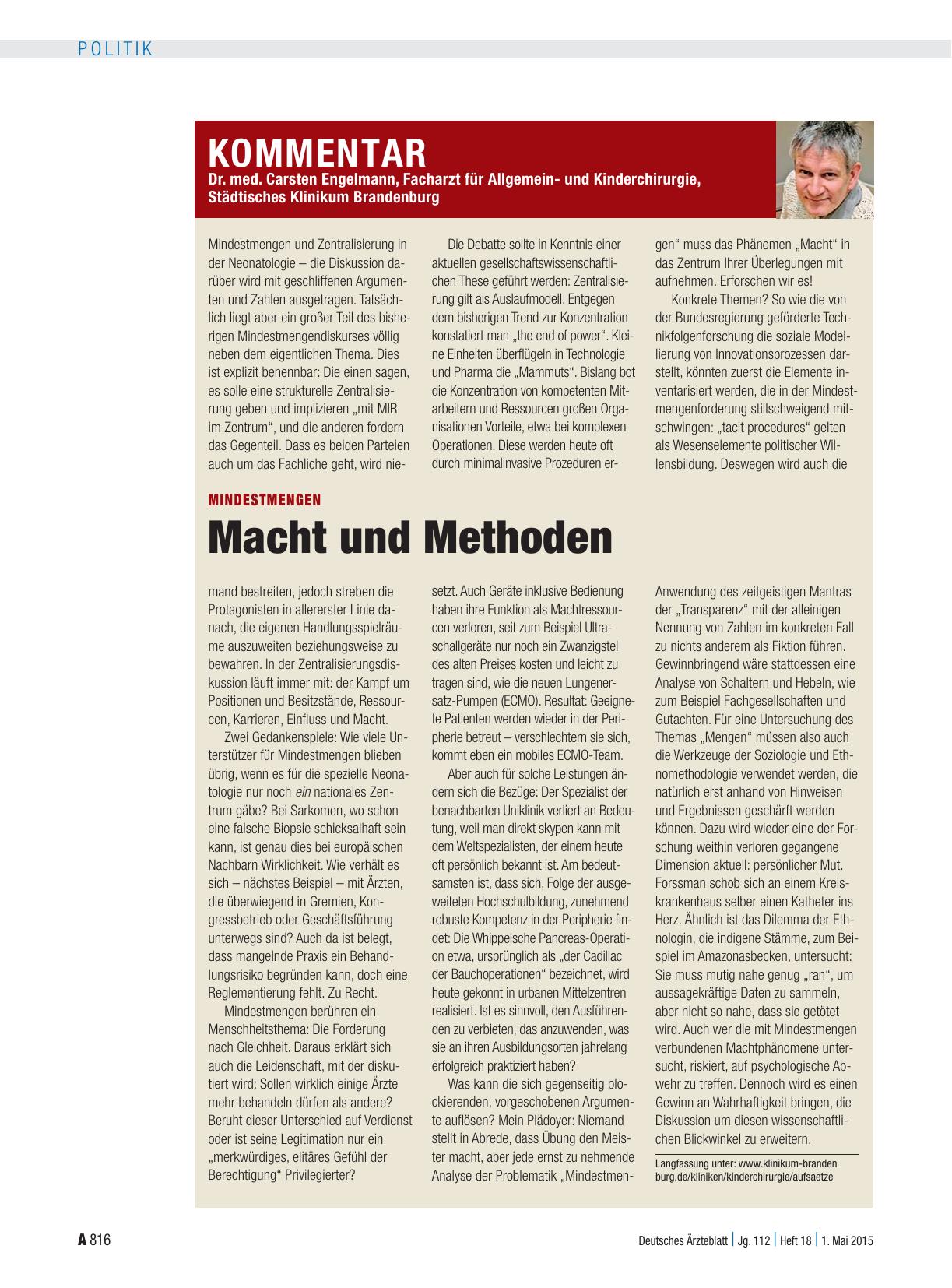Vorschauseite 1: Mindestmengen: Macht und Methoden