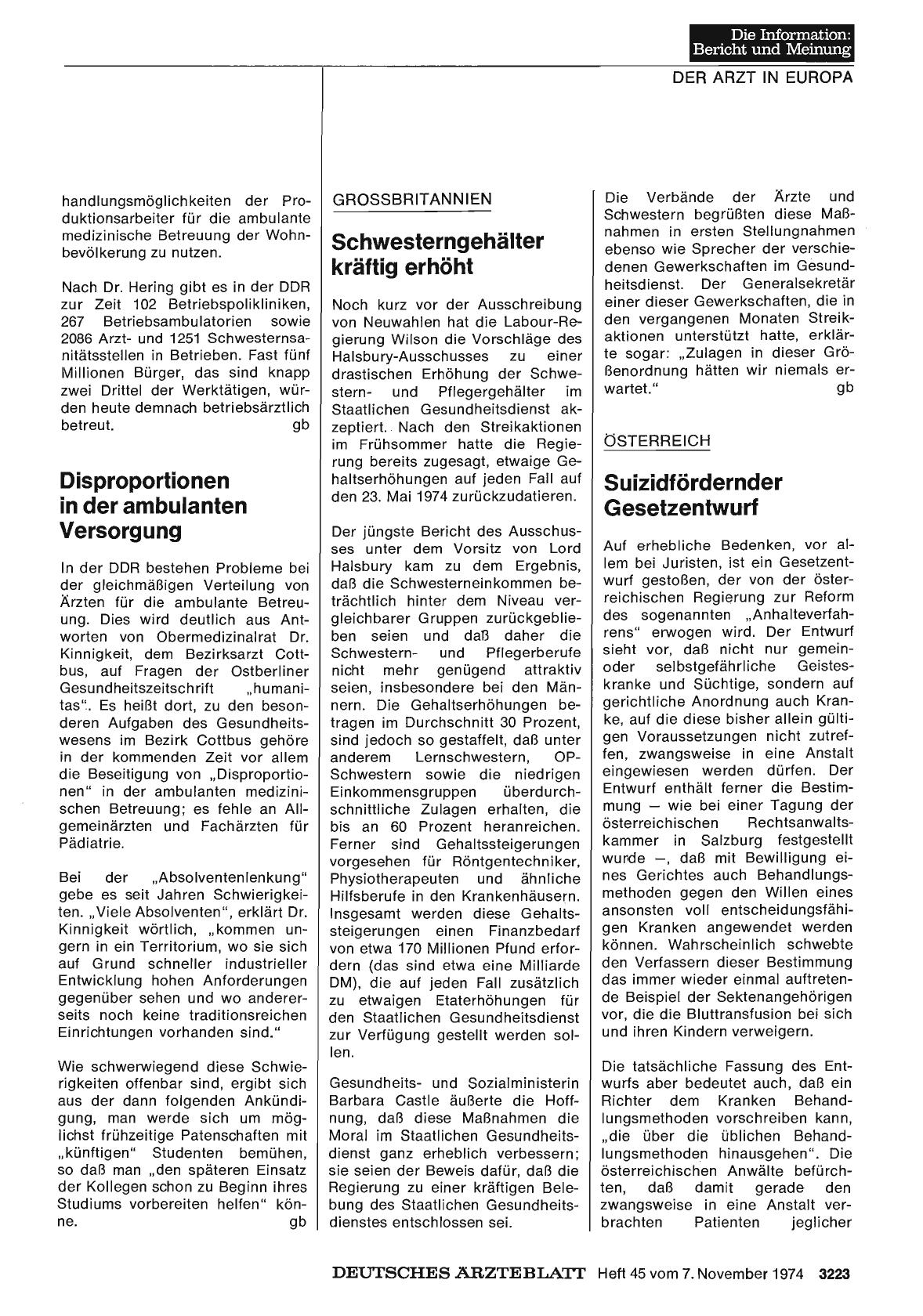 Vorschauseite 1: Disproportionen in der ambulanten Versorgung