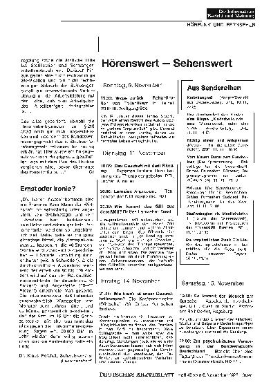Vorschauseite 1: Ernst oder Ironie?