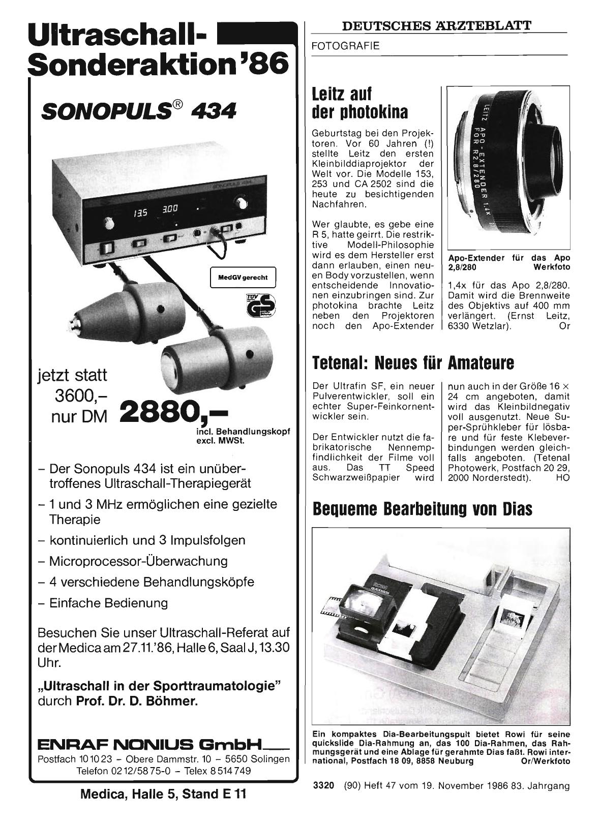 Vorschauseite 1: Tetenal: Neues für Amateure