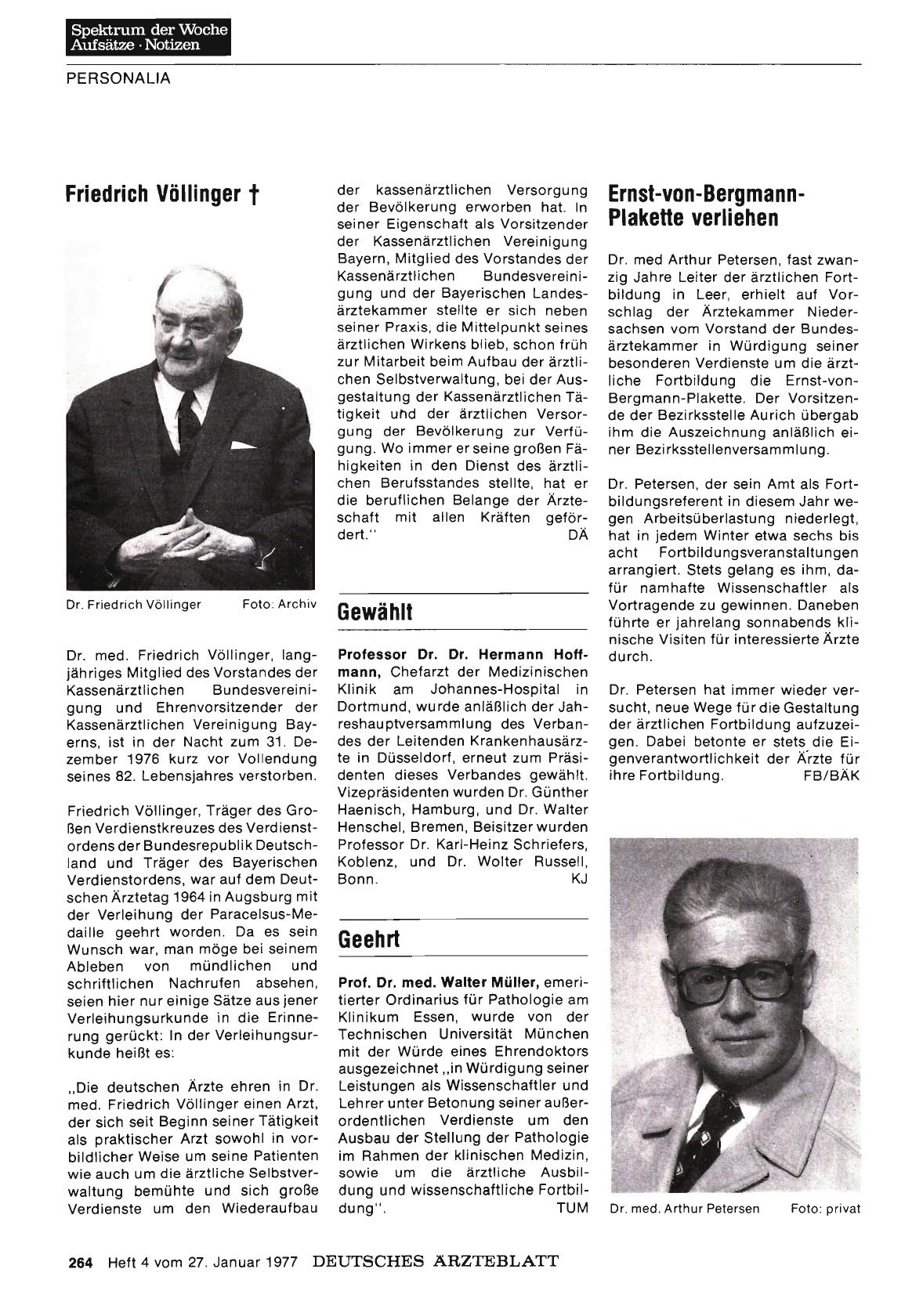 Vorschauseite 1: Friedrich Völlinger †