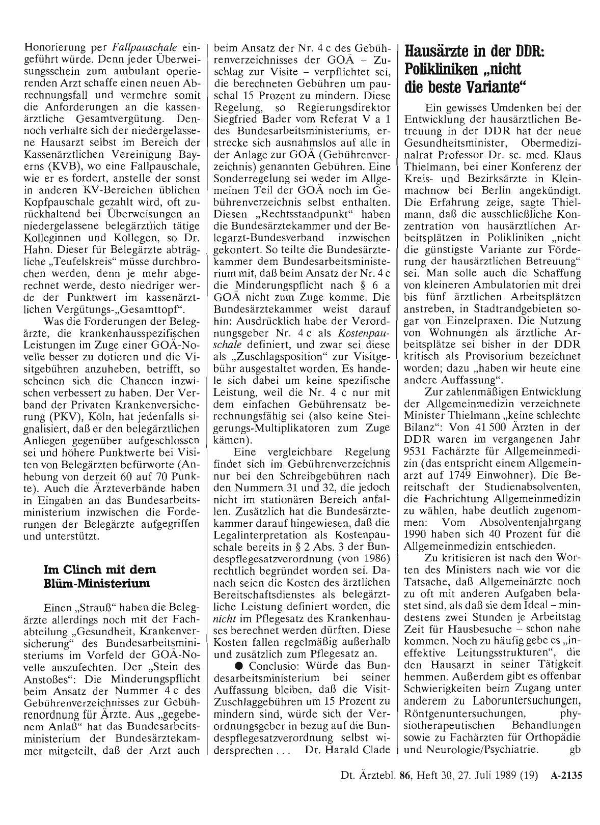 Vorschauseite 1: Hausärzte in der DDR: Polikliniken „nicht die beste Variante“