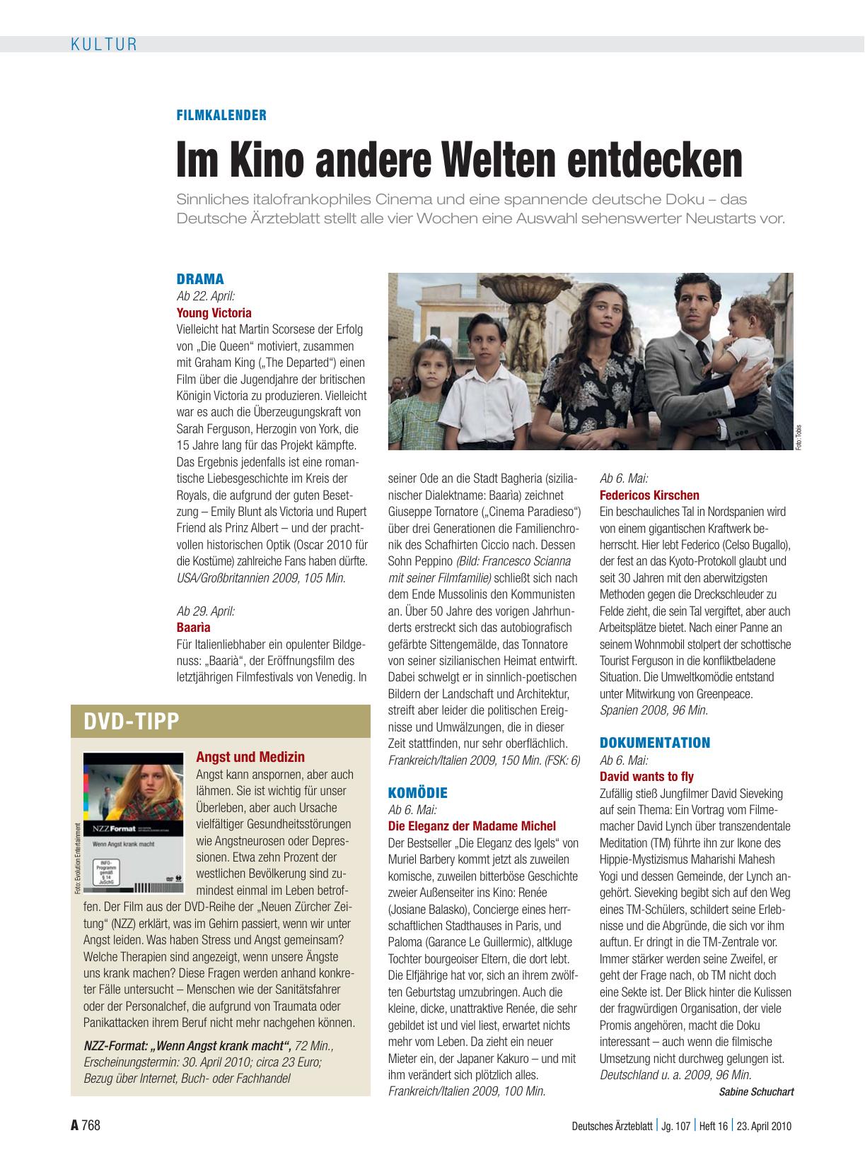 Vorschauseite 1: Filmkalender: Im Kino andere Welten entdecken