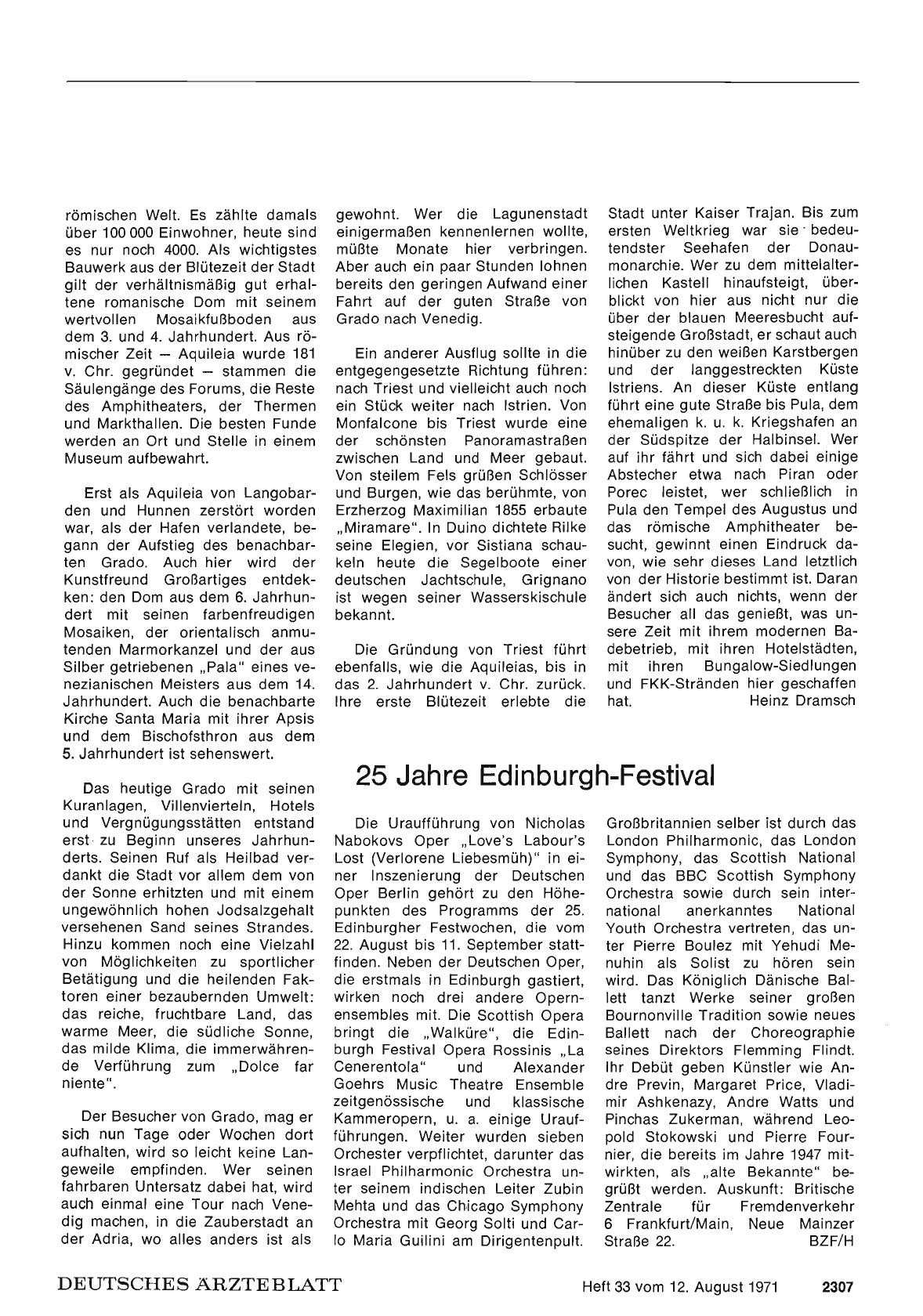 Vorschauseite 1: 25 Jahre Edinburgh-Festival
