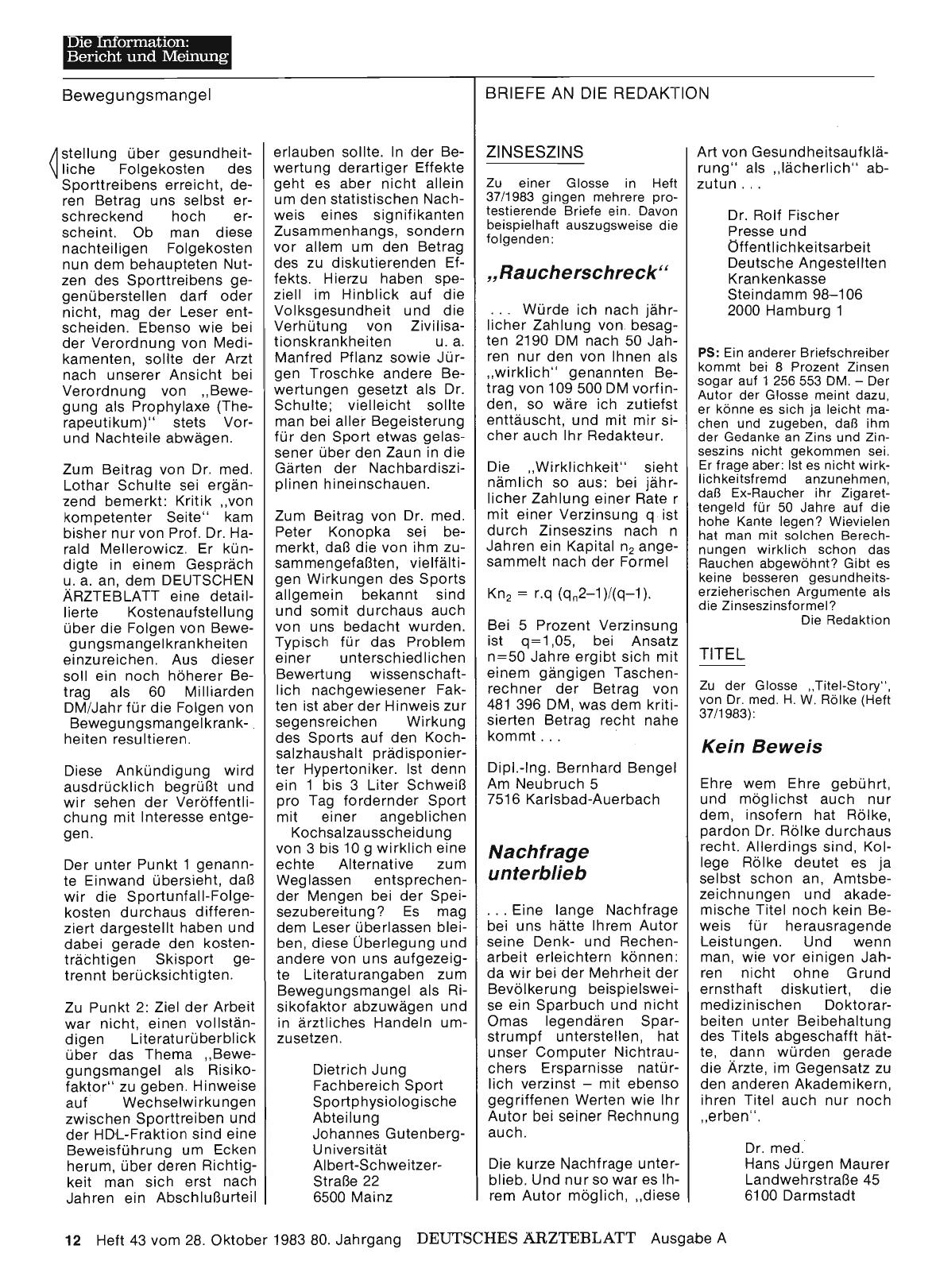 Vorschauseite 1: ZINSESZINS: PS: