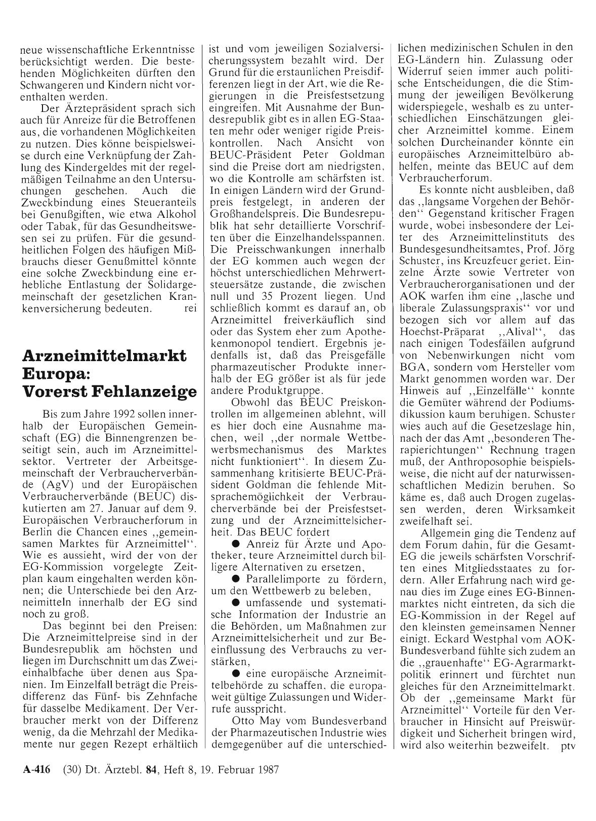 Vorschauseite 1: Arzneimittelmarkt Europa: Vorerst Fehlanzeige