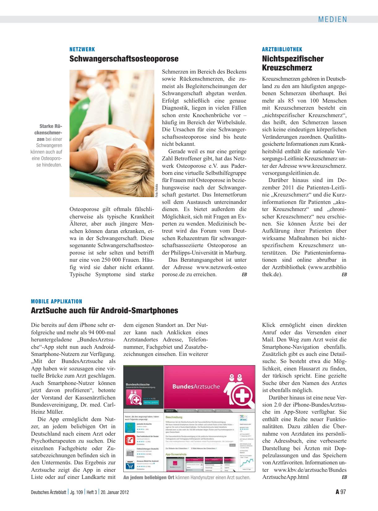 Vorschauseite 1: Arztbibliothek: Nichtspezifischer Kreuzschmerz