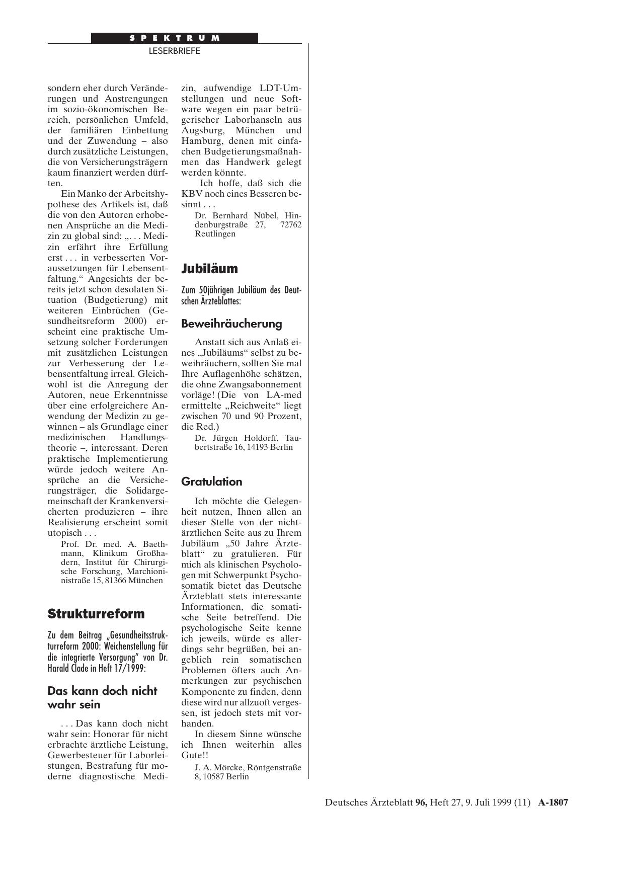 Vorschauseite 1: Strukturreform: Das kann doch nicht wahr sein