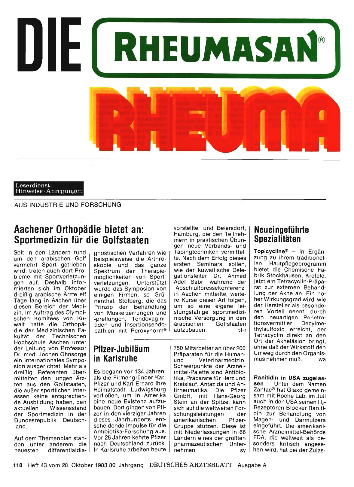 Vorschauseite 1: Pfizer-Jubiläum in Karlsruhe