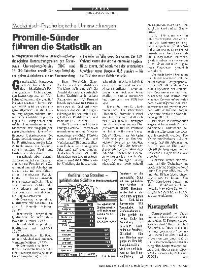 Vorschauseite 1: Gefährliche Straßen — gefährliche Städte in Westdeutschland