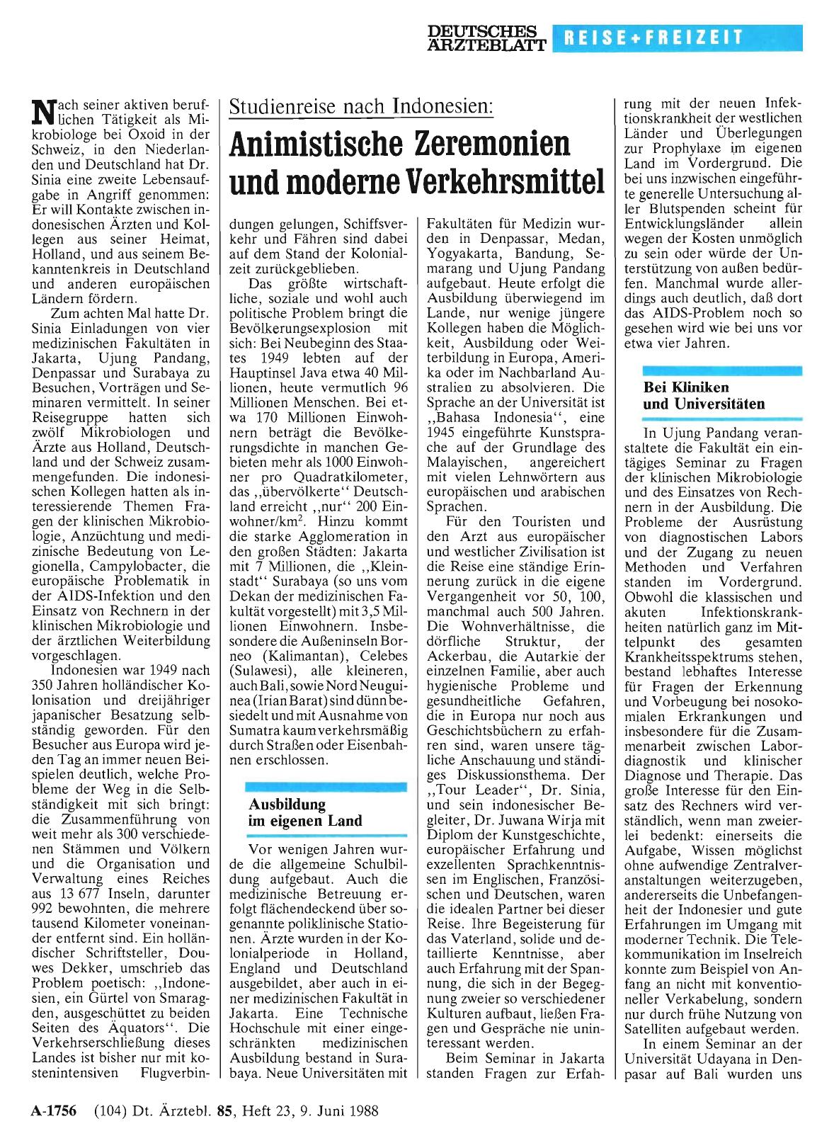Vorschauseite 1: Studienreise nach Indonesien: Animistische Zeremonien und moderne Verkehrsmittel