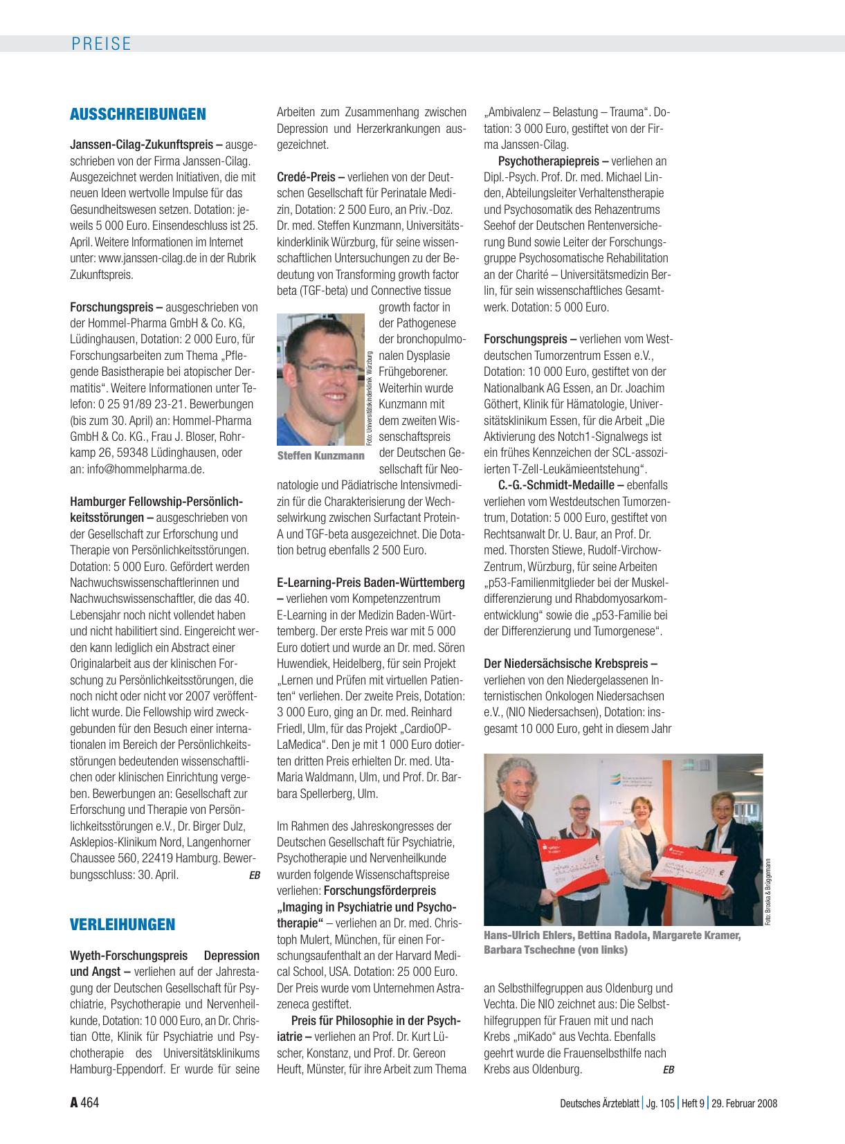 Vorschauseite 1: Ausschreibungen