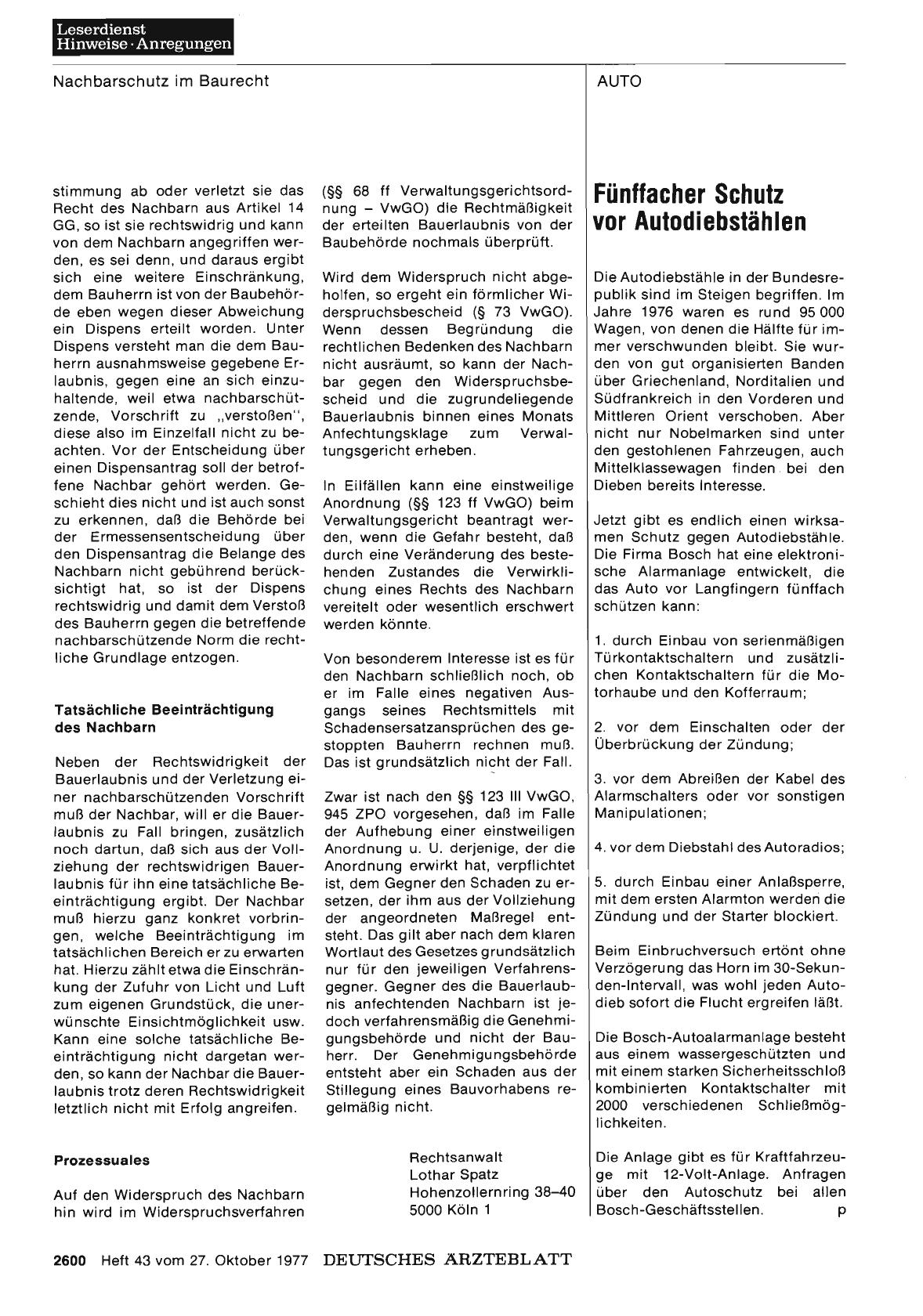 Vorschauseite 1: Fünffacher Schutz vor Autodiebstählen