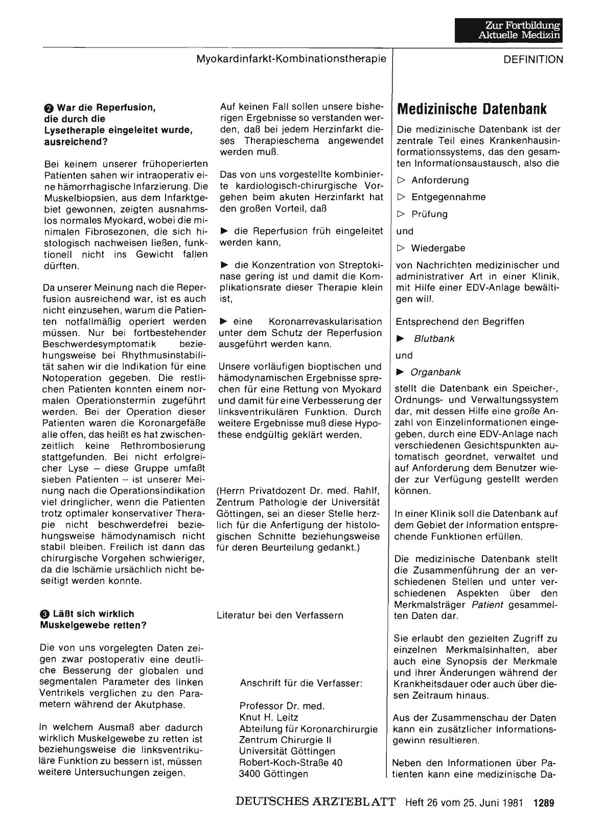 Vorschauseite 1: Medizinische Datenbank