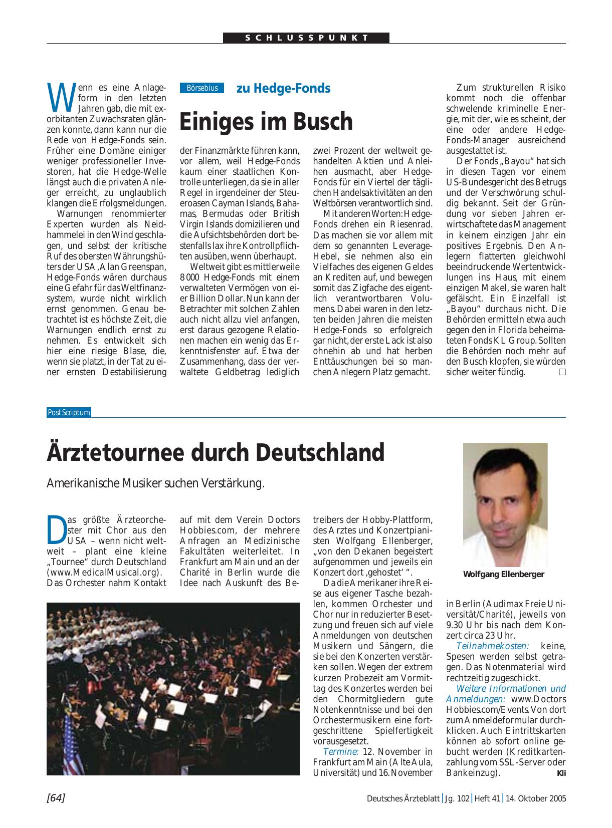 Vorschauseite 1: zu Hedge-Fonds: Einiges im Busch