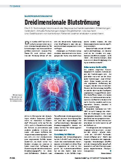 Vorschauseite 1: Magnetresonanztomographie: Dreidimensionale Blutströmung