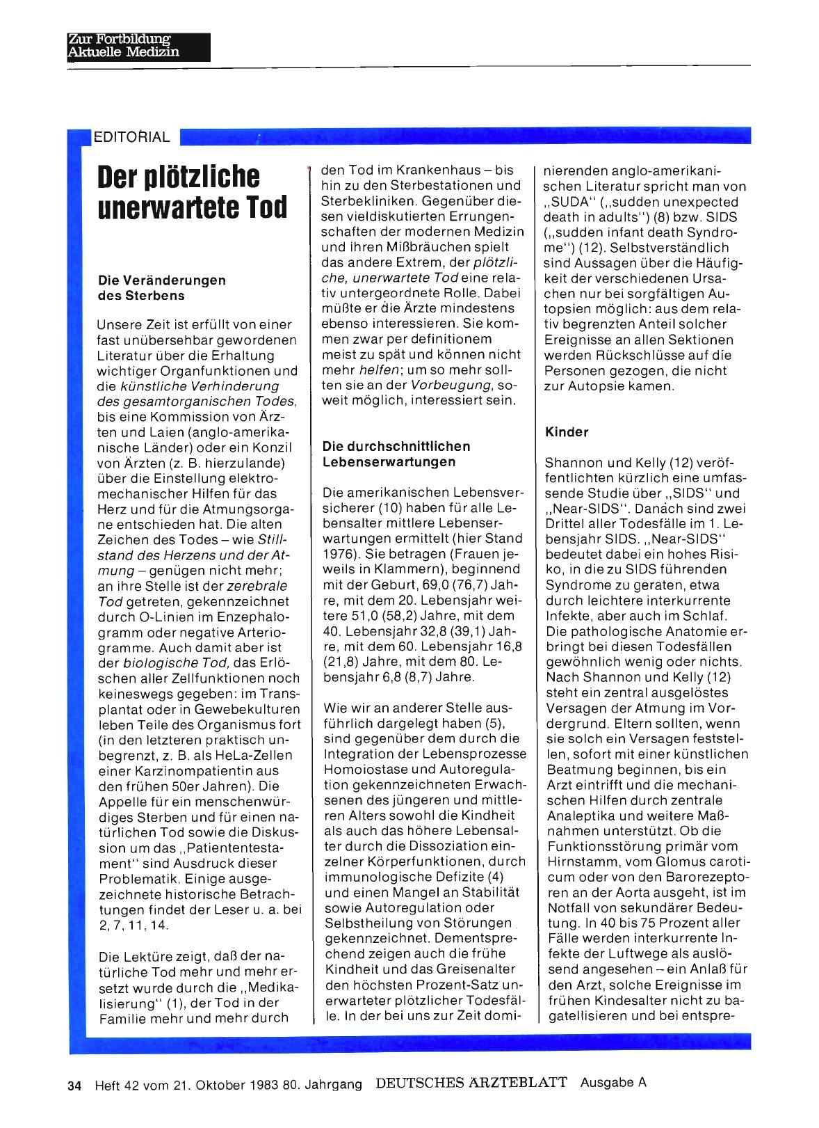 Vorschauseite 1: Der plötzliche unerwartete Tod