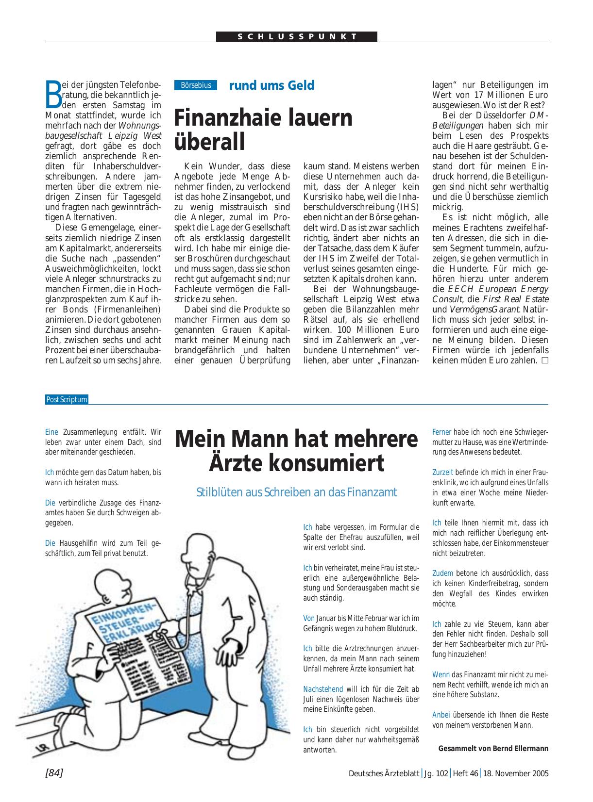 Vorschauseite 1: rund ums Geld: Finanzhaie lauern überall