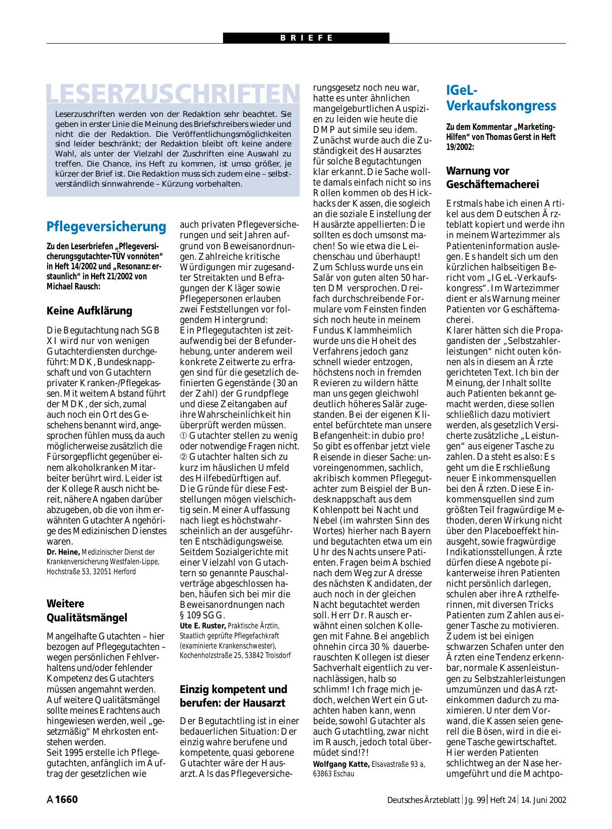 Vorschauseite 1: Pflegeversicherung: Einzig kompetent und berufen - der Hausarzt
