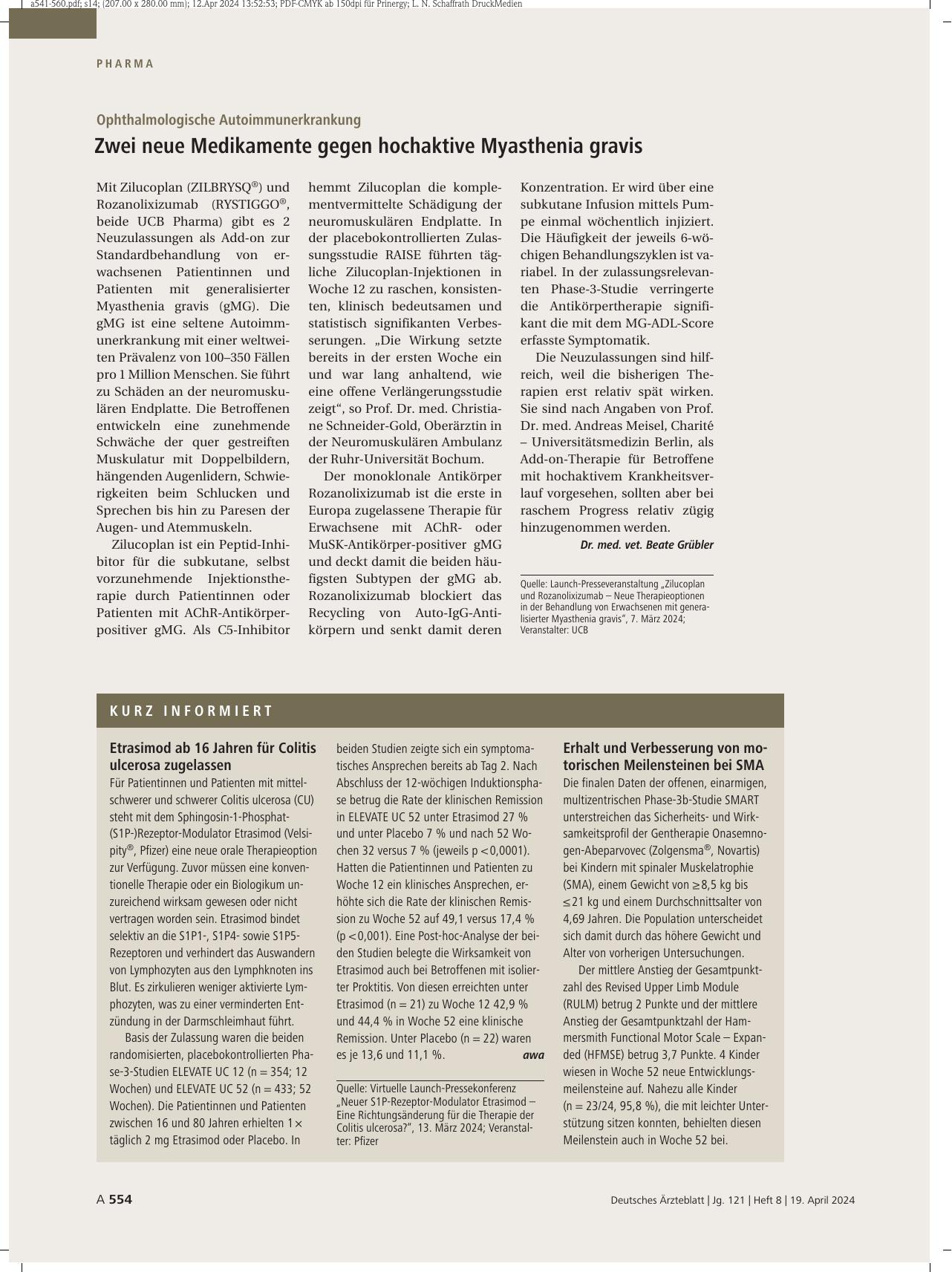 Vorschauseite 1: Kurz informiert.