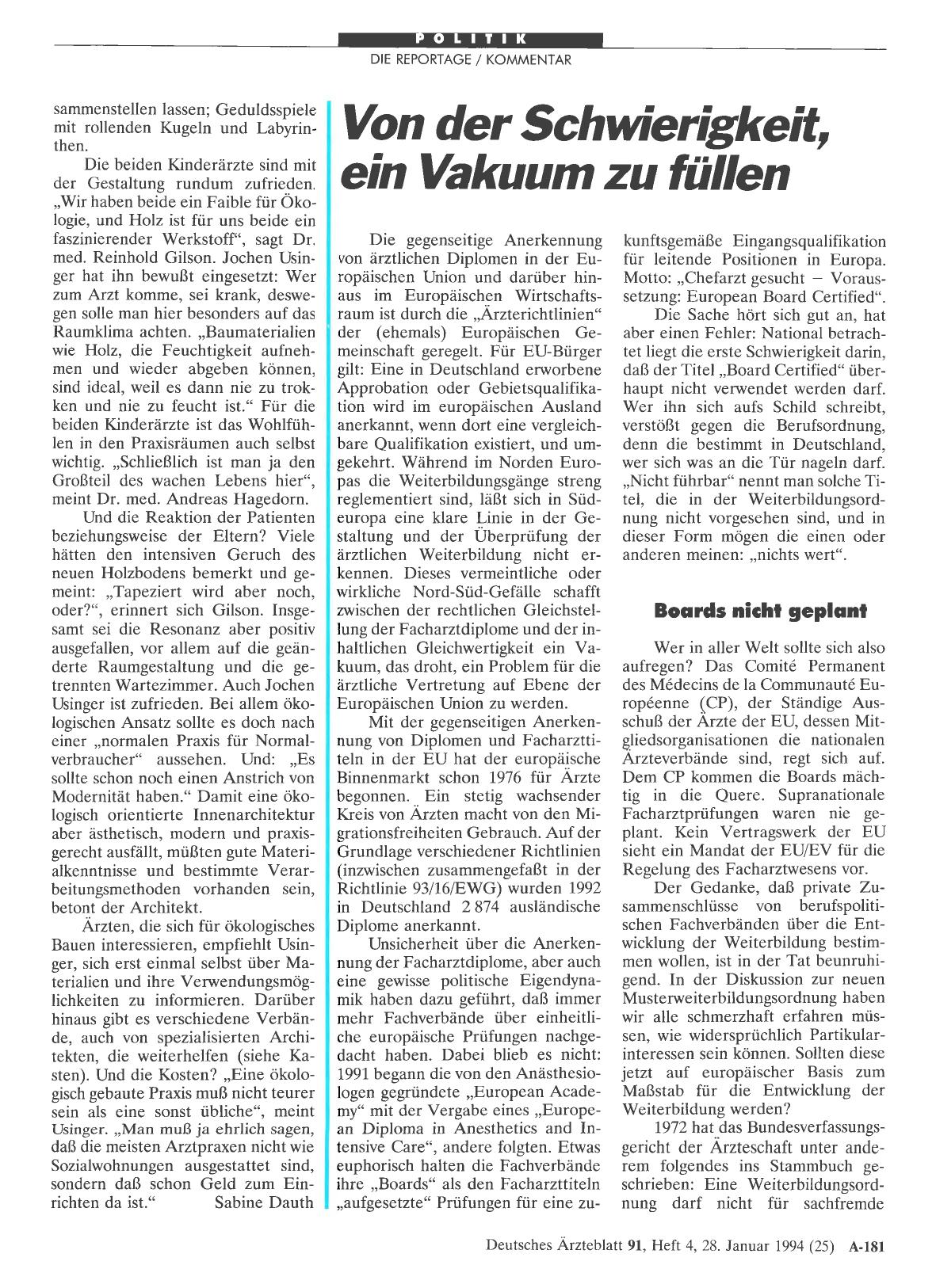 Vorschauseite 1: Von der Schwierigkeit, ein Vakuum zu füllen