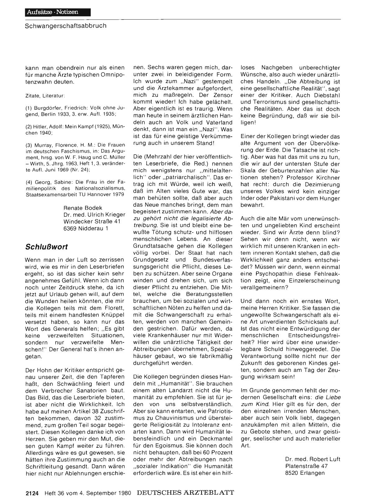 Vorschauseite 1: Von den Tricks, der Fristenlösung so nahe wie möglich zu kommen: Schlußwort