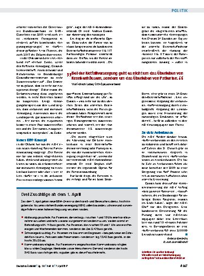 Vorschauseite 3: Notfallversorgung: Kooperationen nicht in Sicht