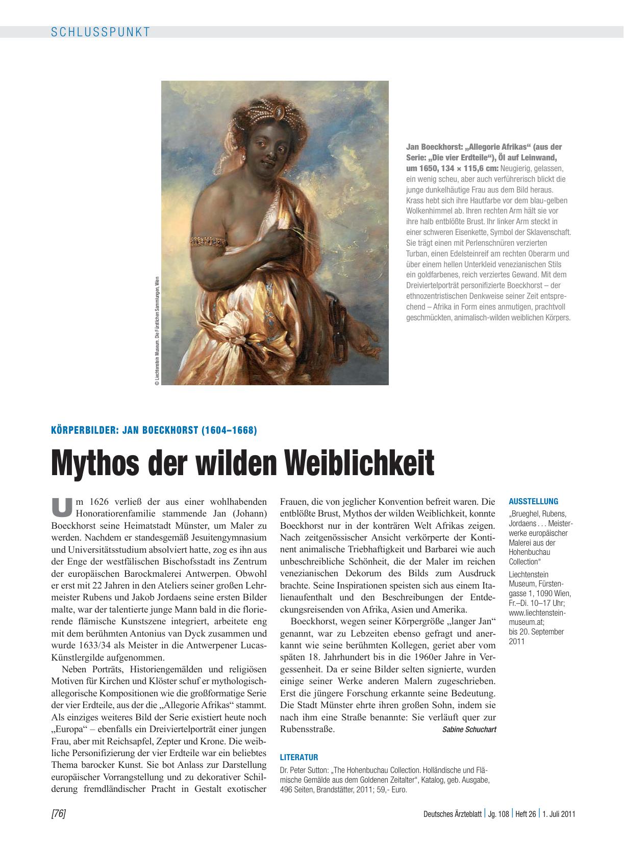 Vorschauseite 1: Körperbilder: Jan Boeckhorst (1604 – 1668) – Mythos der wilden Weiblichkeit