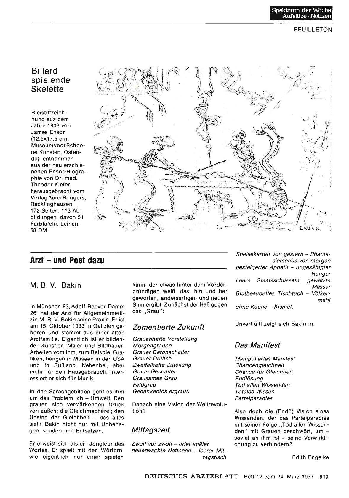 Vorschauseite 1: M. B. V. Bakin
