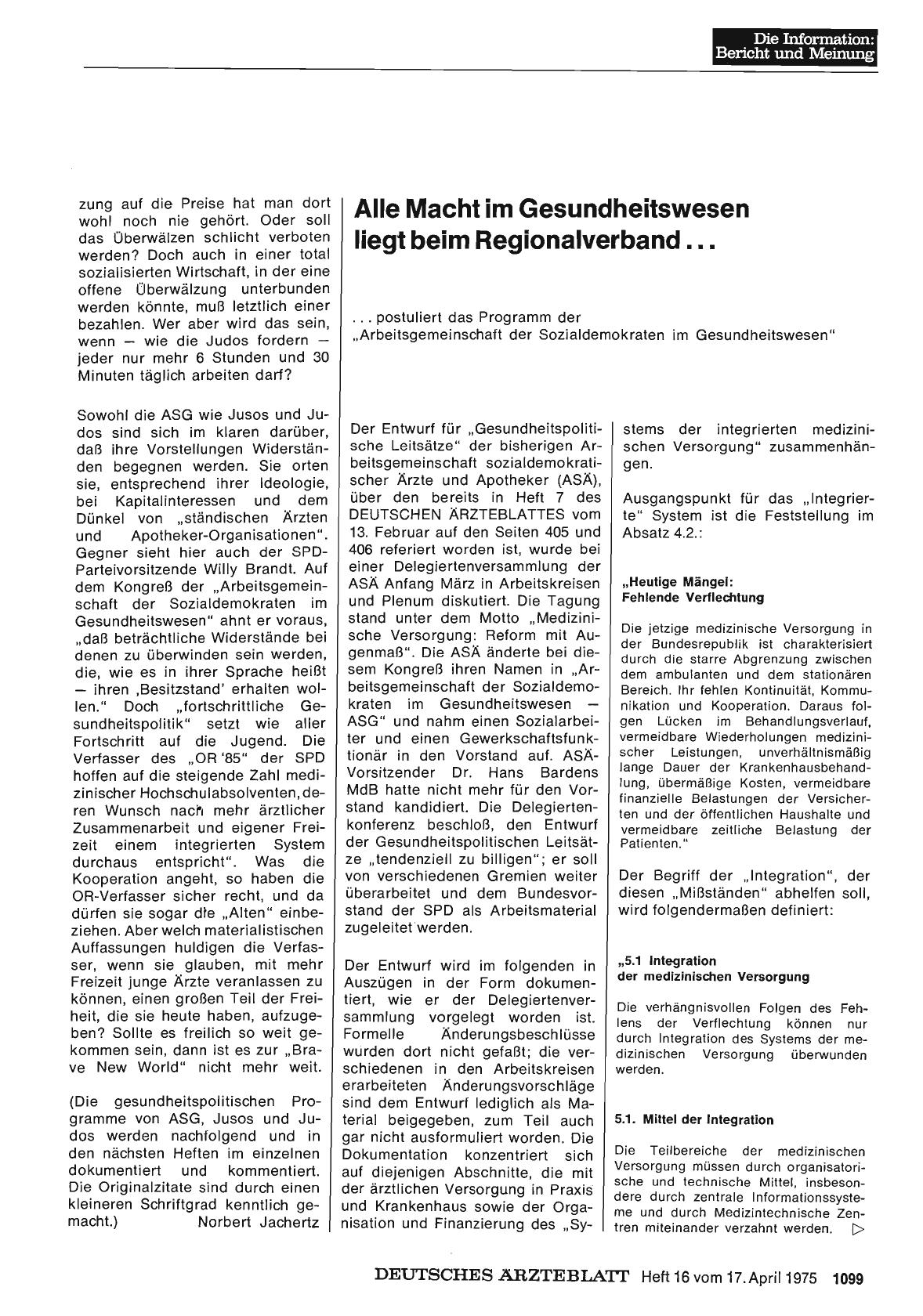 Vorschauseite 1: Alle Macht im Gesundheitswesen liegt beim Regionalverband. .. (Teil 1)